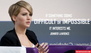Jennifer Lawrence speaking at Yahoo