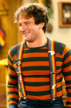 Robin Williams (AKA Mork on Mork & Mindy) with his rainbow colored ...