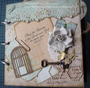 ... pearls are Prima. Bible verse stamp from Heartfelt Creations. Edges