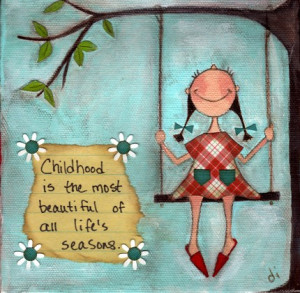 Etsy :: DUDADAZE :: Print of My original folk art painting - Childhood