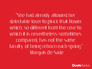 She had already allowed her delectable lover to pluck that flower ...