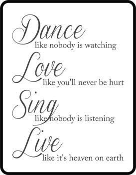 Catalog > Dance Love Sing Live (vs2), Vinyl Wall Art