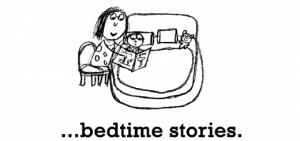 Happiness is, bedtime stories.