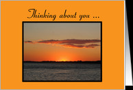 Thinking of You Death Anniversary Beautiful Golden Summer Sunset card ...