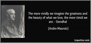 The more vividly we imagine the greatness and the beauty of what we ...