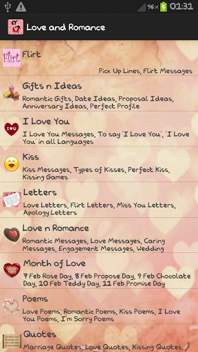 View bigger - Love Letters & Romantic Quotes for Android screenshot