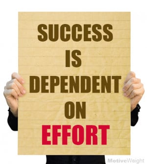 Success is dependent on effort - Success Quote.