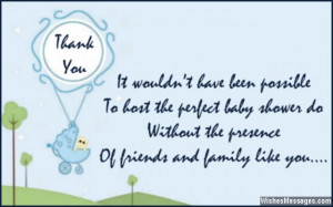 Thank You Quotes For Attending Baby Shower ~ Thank You Messages for ...
