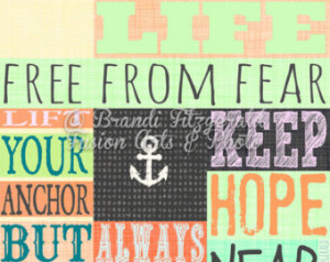 Anchor Quote Rainbow Colors Inspira tional Quote Choose Lustre Print ...