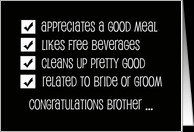 Funny Brother Groomsman Card -- Qualified to be a Groomsman? card ...