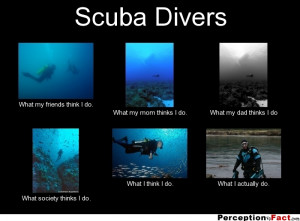 Scuba Divers What my friends think I do. What my mom thinks I do ...