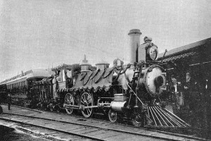 Photograph of the funeral train of Sir John A. Macdonald, June 1891
