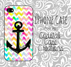 Hope Anchor and Colorful Chevron Quote by CoastalCaseCreations, $18.99