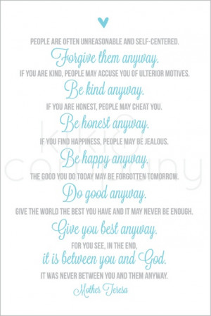 Mother Teresa quote printable