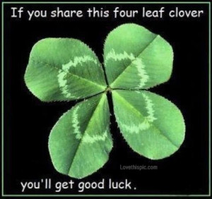 share this four leaf clover
