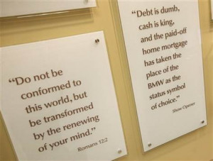 Image: Plaques showing Ramsey, Bible quotes