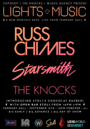 Russ Chimes, Starsmith and The Knocks Prepared to Rock Lights + Music
