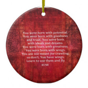 Rumi Encourage Inspirational Motivational QUOTE Double-Sided Ceramic ...