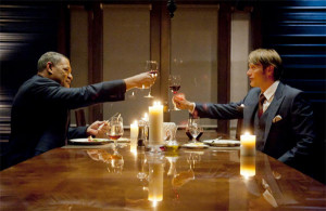 Hannibal' stars Mads Mikkelsen (r.) and Laurence Fishburne (l.).