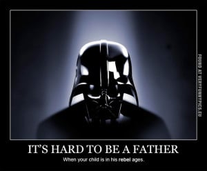 Funny Picture - It's hard to be a fahter when your child is in his ...