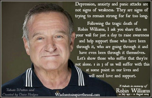 Depression, anxiety and panic attacks are not signs of weakness.