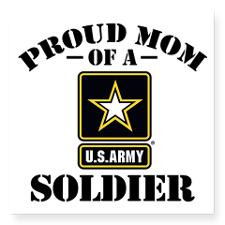 Proud U.S. Army Mom Square Sticker 3