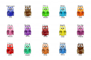 color lepard alphabet owl sayings owl white pink lady bug