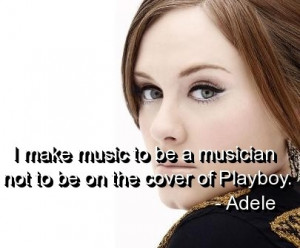 Singer, adele, quotes, sayings, about yourself, cover, playboy