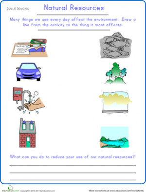 ... Science Community & Cultures Worksheets: Preserving Natural Resources