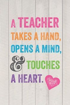 Happy Teacher Appreciation Week! #quotes Teacher takes a hand, opens a ...