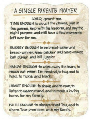 Single Parent's Prayer