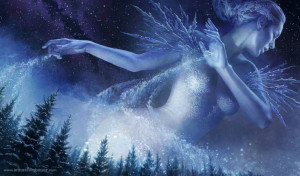 Fantasy art beautiful picture of mother nature or winter fairy ?