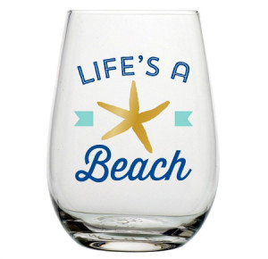 Life's a Beach and other glasses with fun beach designs by Slant. Made ...