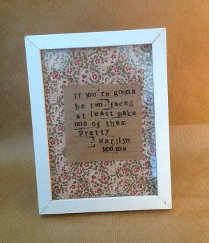 Vintage Style Marilyn Monroe Quote in a Frame