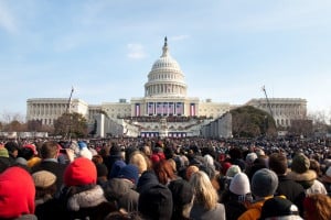 Crowd at 2009 inauguration of President Barack Obama