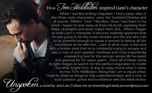 How Tom Hiddleston inspired my character, William 