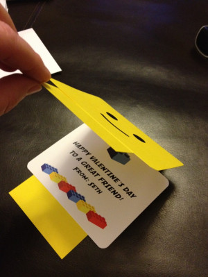 Lego Mini Figure Valentines Day cards that flip open for the friendly ...