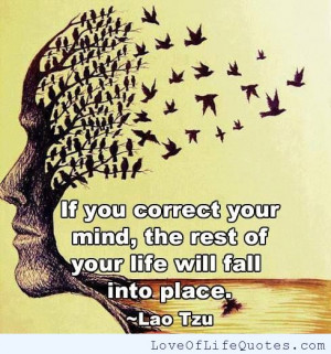 Lao Tzu quote on Correcting your mind