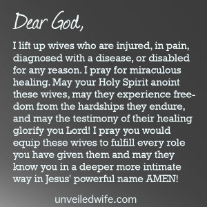 prayer miraculous healing read more here http unveiledwife com prayer ...