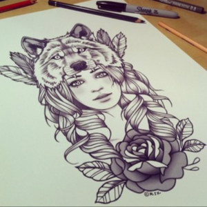 tattoo #tattoodesign #deer #roses
