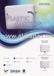 Vinyl high and low level cistern
