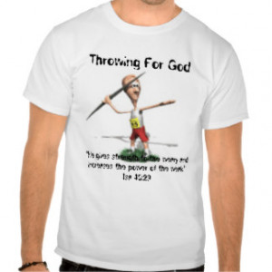 Javelin thrower t-shirt (Christian)