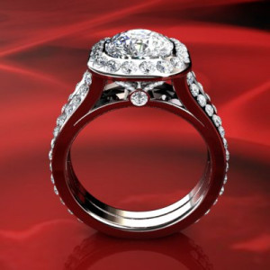 Harry Winston Micro Pave Engagement Ring