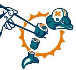 NFL ~ Miami Dolphins = sushi