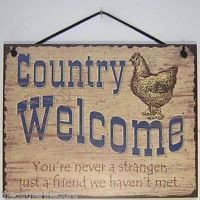... country welcome friend western quote saying wood sign board wall decor