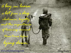 boy can learn a lot from a dog