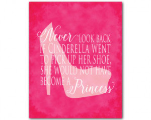 Cinderella Quote - Wall Art - Don't look back - Typography Word Art ...