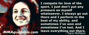 Sara McMann on fighting for the love of the game