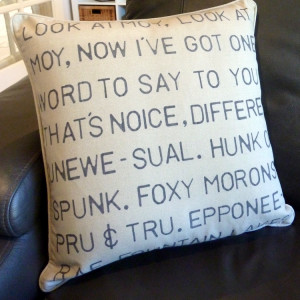 Stencilled Cushions - Movie Quotes