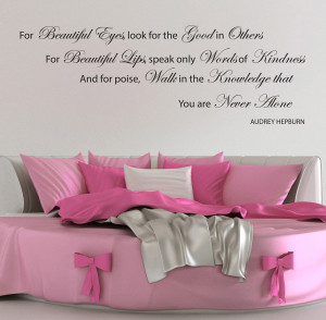 Details about AUDREY HEPBURN WALL STICKERS QUOTES BEAUTIFUL EYE DECALS ...